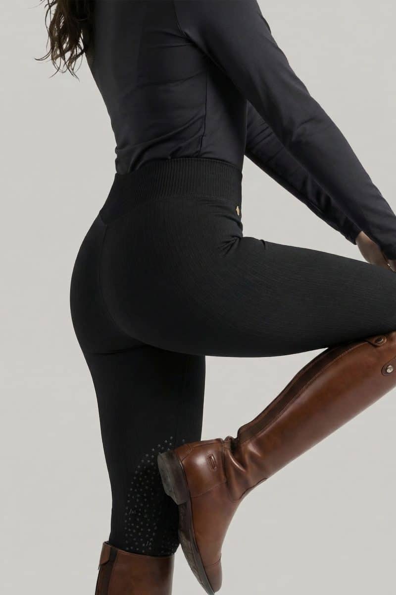 Wendy Riding Leggings Seamless Rib, Black
