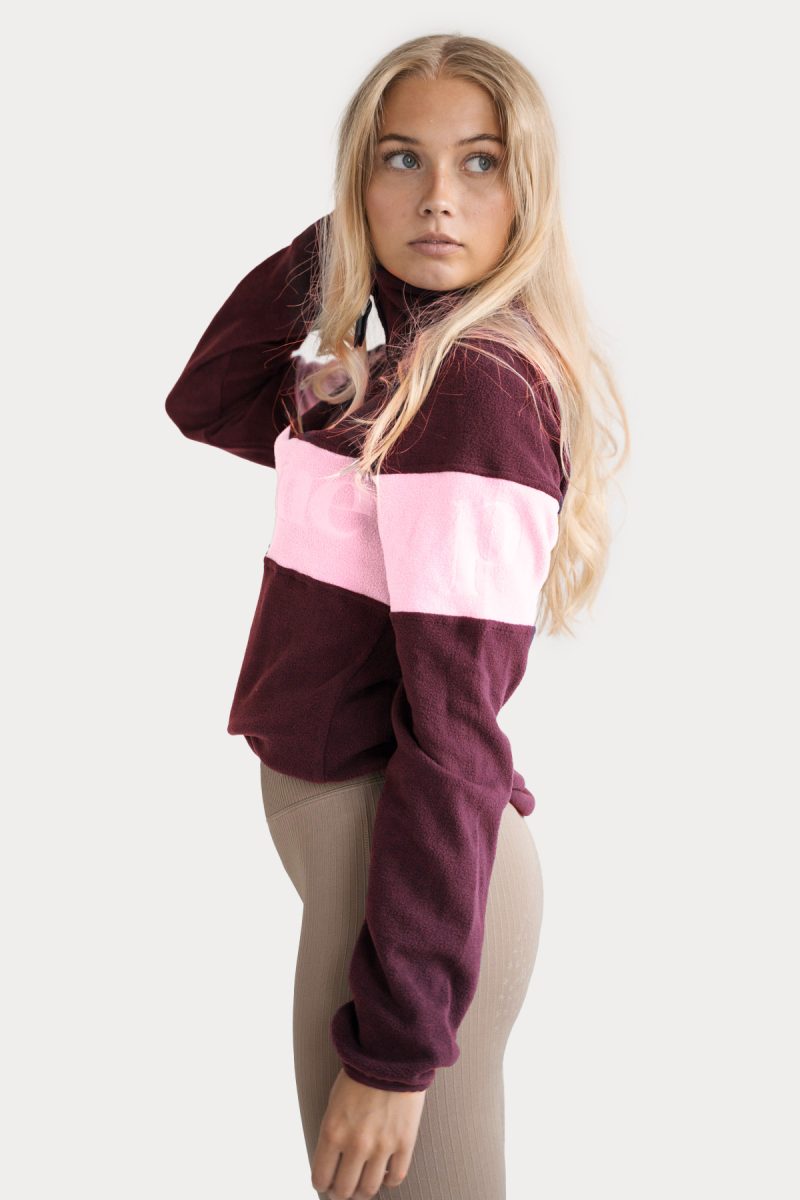 Alix Burgundy/Light Pink, Fleece