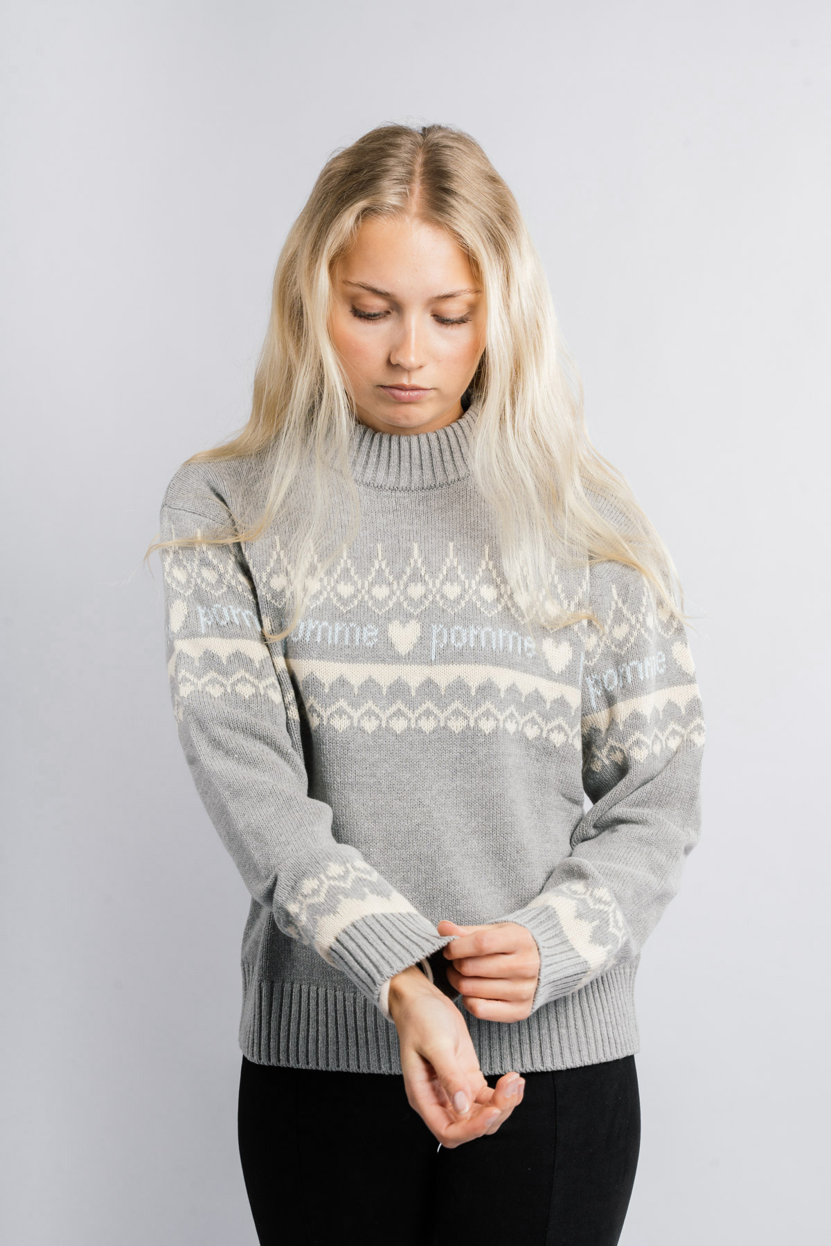 Pull en tricot Kiara, gris