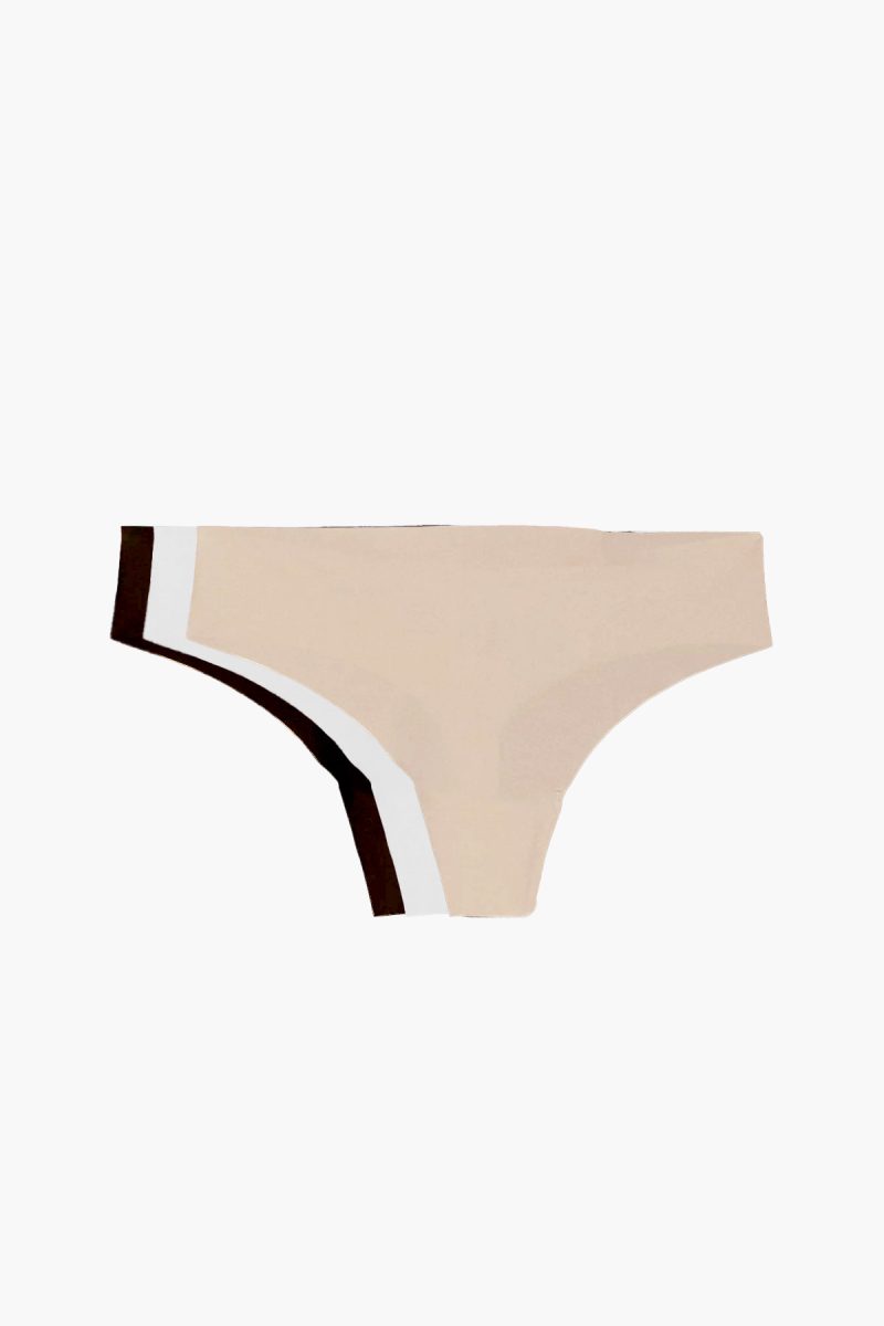 Lot de 3 strings invisibles Olivia, noir/blanc/sable