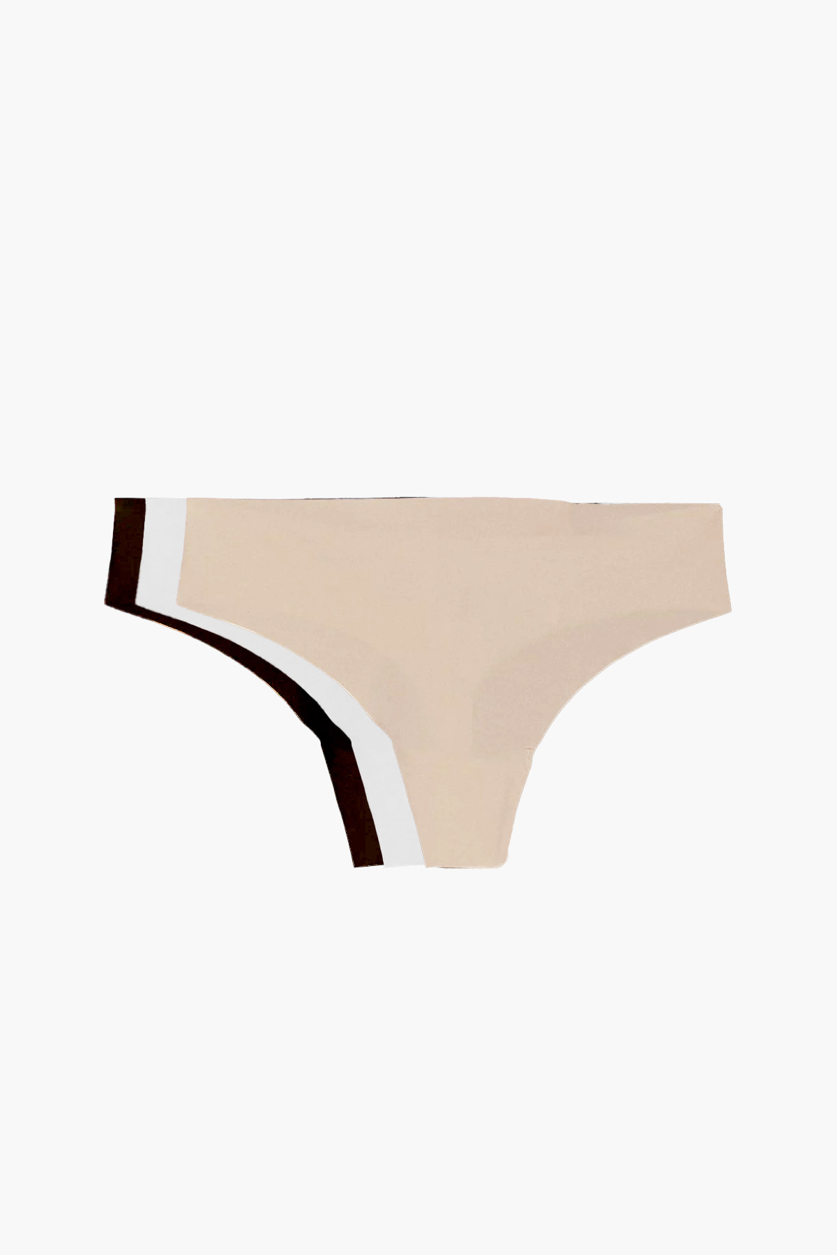 Lot de 3 strings invisibles Olivia, noir/blanc/sable